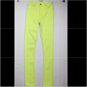 Ksubi toxic crusador high waisted neon jeans 26